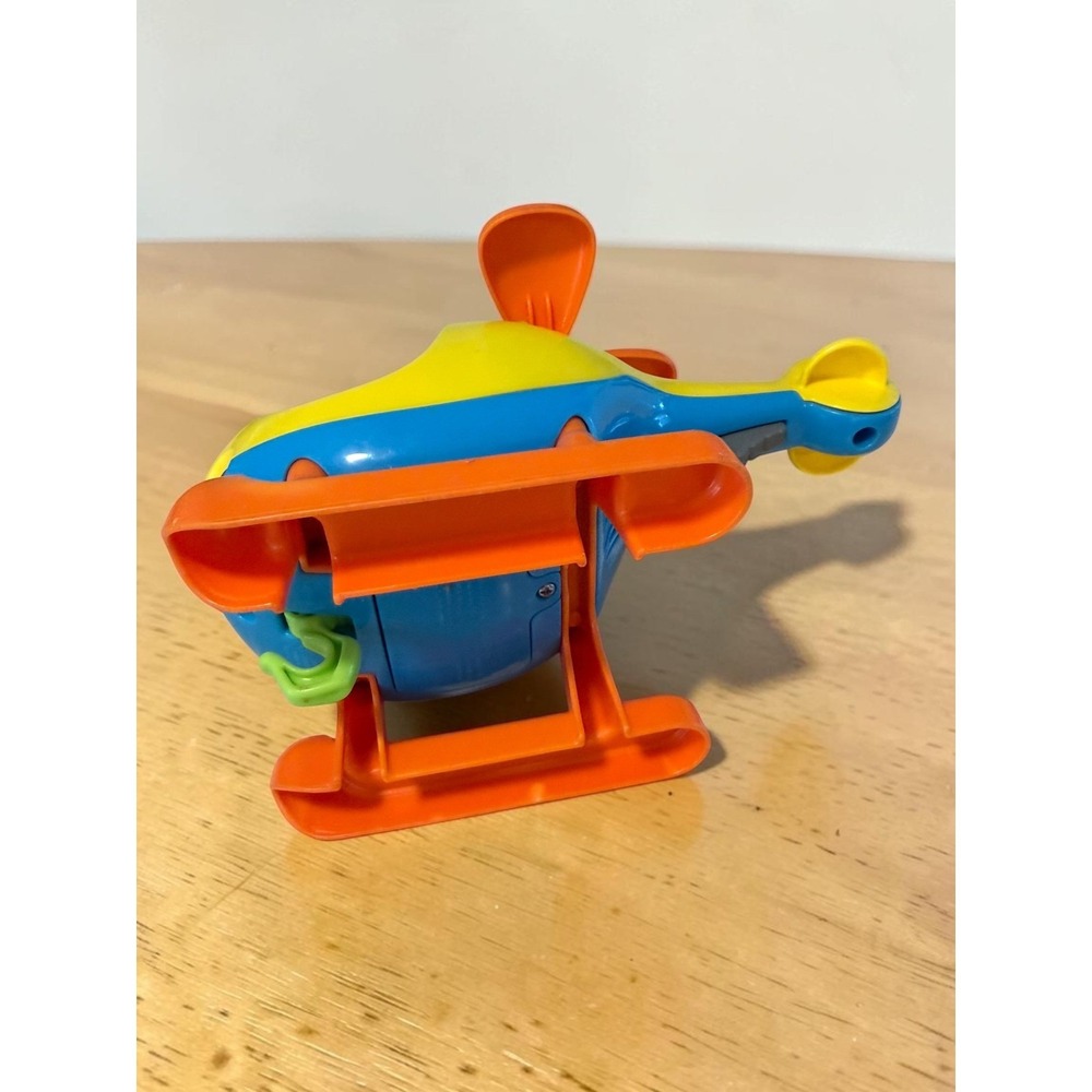 Fisher-Price Little People Helicopter Yellow Orange Toy Vehicle Mattel 2013 - Picture 5 of 8